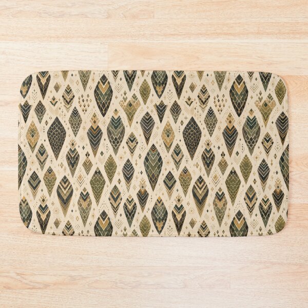 Item preview, Minimalist Art Deco Cobra Scale Pattern | Luxury Geometric Seamless Emerald & Gold Reptile Design designed and sold by OpenDreamArts.