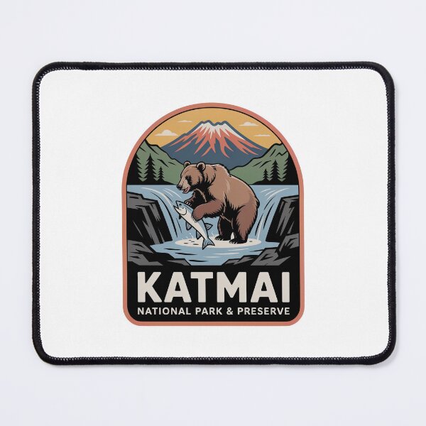 Item preview, Katmai National Park and Preserve Vintage Travel Badge designed and sold by Teelogic.