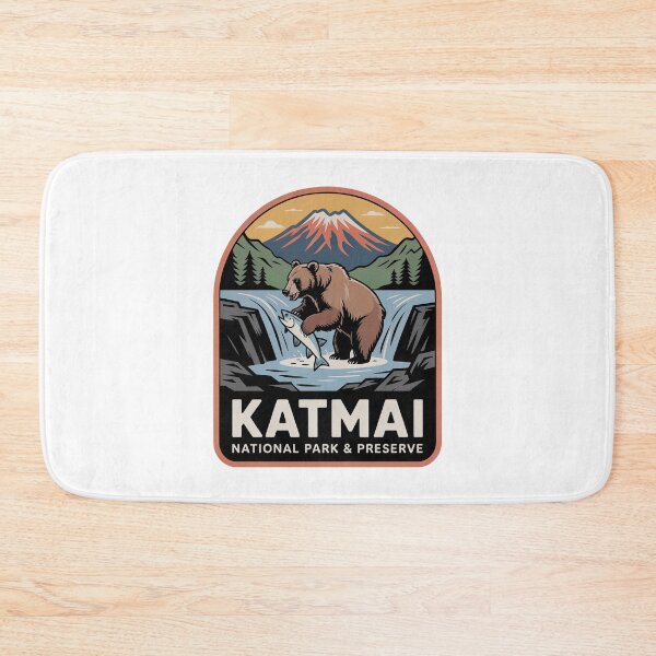 Item preview, Katmai National Park and Preserve Vintage Travel Badge designed and sold by Teelogic.
