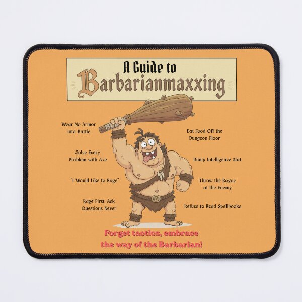Item preview, A Guide to Barbarianmaxxing (Light Edition) - DND RPG Meme designed and sold by Dice_Goblin_Studio.