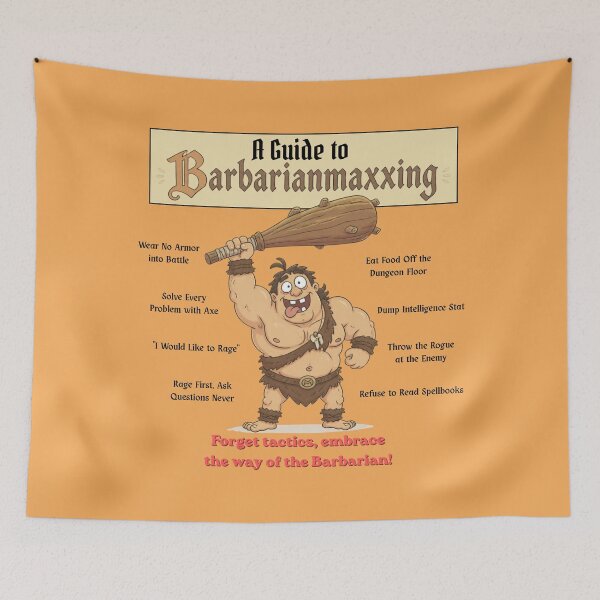 Item preview, A Guide to Barbarianmaxxing (Light Edition) - DND RPG Meme designed and sold by Dice_Goblin_Studio.