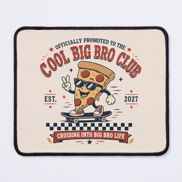 Item preview, Promoted to Big Brother, Cool Big Bro Club, Pizza Big Brother Reveal, Retro Big Brother, Sibling Pregnancy Announcement designed and sold by Quiajia.