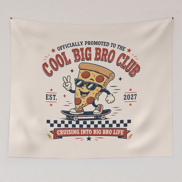 Item preview, Promoted to Big Brother, Cool Big Bro Club, Pizza Big Brother Reveal, Retro Big Brother, Sibling Pregnancy Announcement designed and sold by Quiajia.