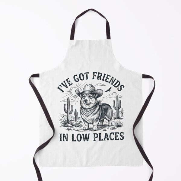 Item preview, Friends In Low Places Corgi Art Print Funny Cowboy Dog Western Gift designed and sold by raedattia.