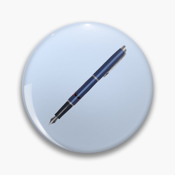 Item preview, Kawaii Happy Blue Fountain Pen Stationery Art designed and sold by Designs By Amber.