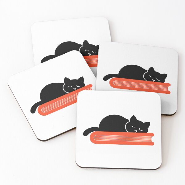 Item preview, Halloween Bookworm Black Cat Reader Graphic designed and sold by Charonde.