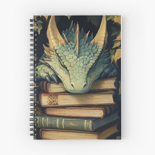 Item preview, Book Dragon Cottagecore designed and sold by Art-Max.