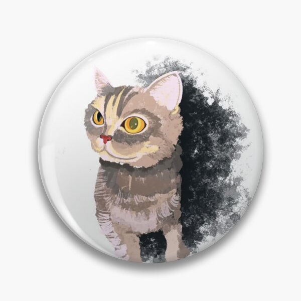 Item preview, Devious Tabby Cat Ink Smoke Digital Painting Art Print designed and sold by mj0128.