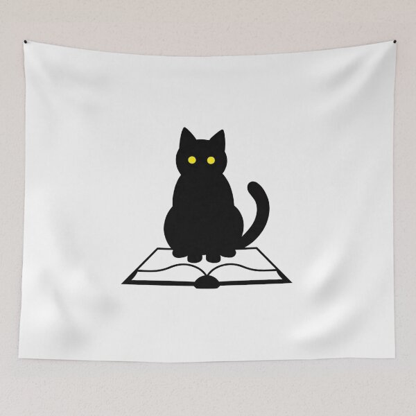 Item preview, Librarian Black Cat Reading Illustration Gift designed and sold by Charonde.