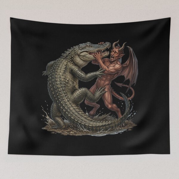 Item preview, Alligator vs. Devil designed and sold by ReneMM.