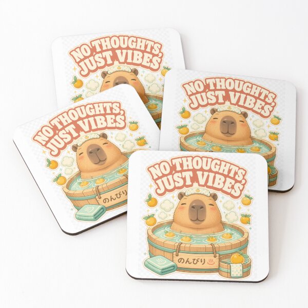 Item preview, No Thoughts Just Vibes - Chill Capybara Coffee designed and sold by NEXTFORMSTUDIO.
