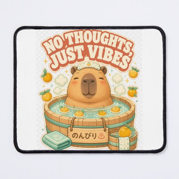 Item preview, No Thoughts Just Vibes - Chill Capybara Coffee designed and sold by NEXTFORMSTUDIO.