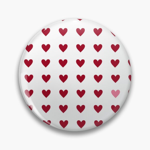 Item preview, Cute Red and Pink Hearts Grid Minimalist White Pattern Preppy Vibe with Pop of Pink designed and sold by Mypixieart.