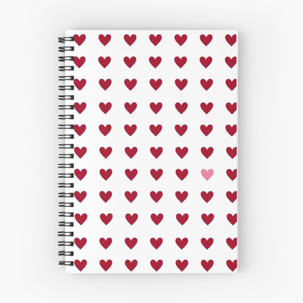 Item preview, Cute Red and Pink Hearts Grid Minimalist White Pattern Preppy Vibe with Pop of Pink designed and sold by Mypixieart.
