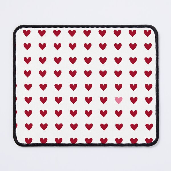 Item preview, Cute Red and Pink Hearts Grid Minimalist White Pattern Preppy Vibe with Pop of Pink designed and sold by Mypixieart.
