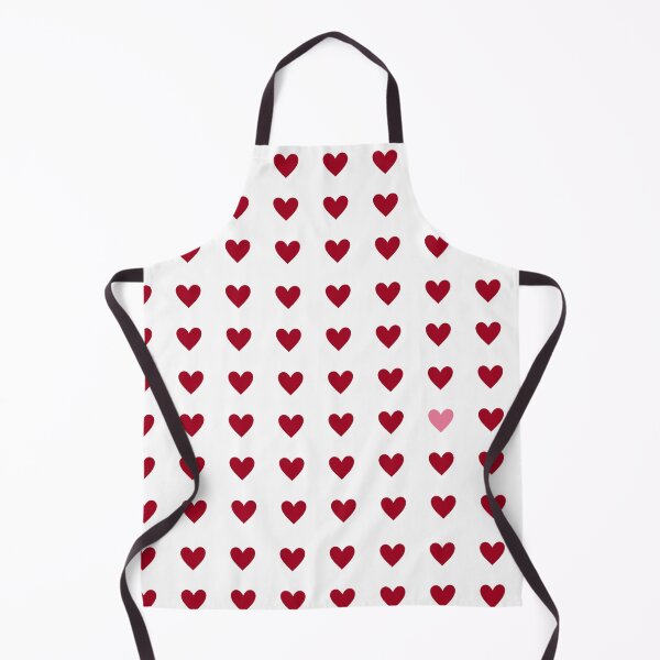 Item preview, Cute Red and Pink Hearts Grid Minimalist White Pattern Preppy Vibe with Pop of Pink designed and sold by Mypixieart.