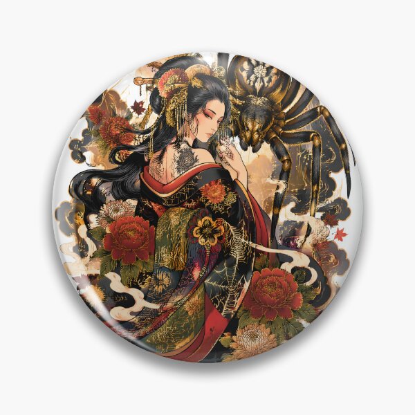 Item preview, Jorogumo Yokai Art – Japanese Spider Woman Dark Fantasy Illustration designed and sold by kaxymax.