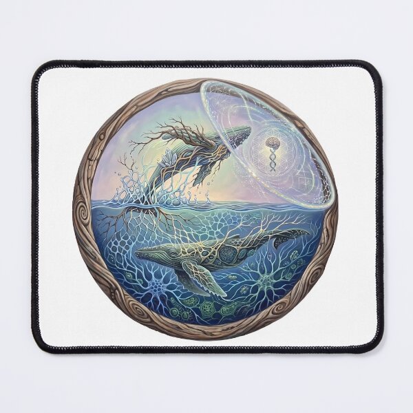 Item preview, Two Lost Souls - Spiritual Humpback Whale Sacred Geometry Art designed and sold by Neurotik Labs.