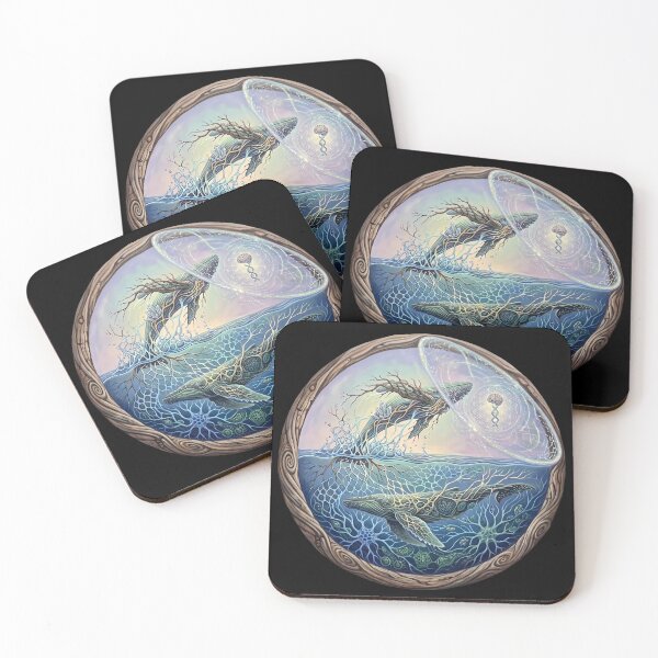 Item preview, Two Lost Souls - Spiritual Humpback Whale Sacred Geometry Art designed and sold by Neurotik Labs.