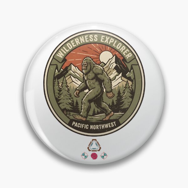 Item preview, Vintage Bigfoot Wilderness Explorer Patch - Sasquatch  designed and sold by Whimsy Trail Co.