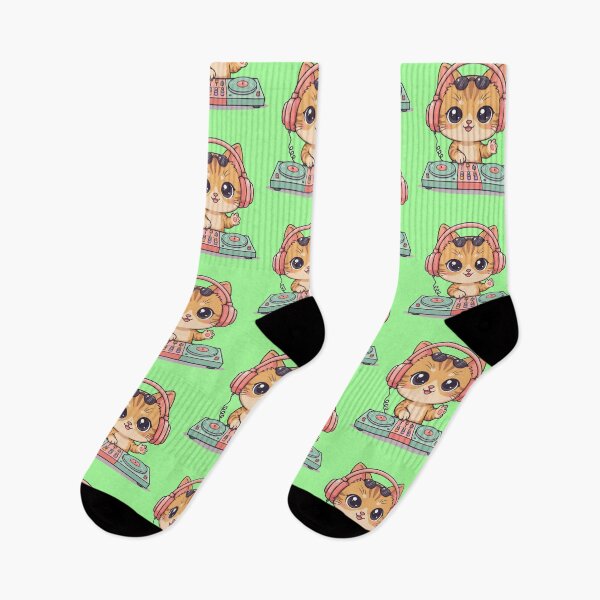 Item preview, Kitten as a DJ designed and sold by Tiny Rage Crea.