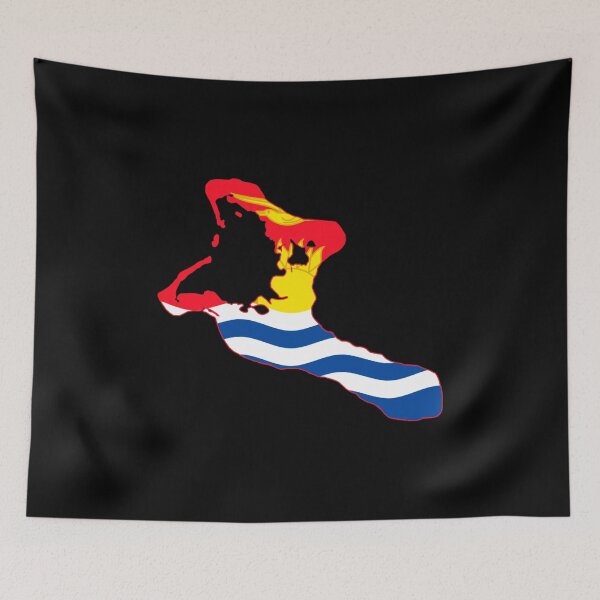 Item preview, Flag Map of Kiribati designed and sold by DreamBrushy.