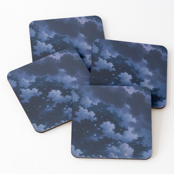 Item preview, Dreamy Cartoon Night Sky with Clouds and Stars designed and sold by LoreliNLi.