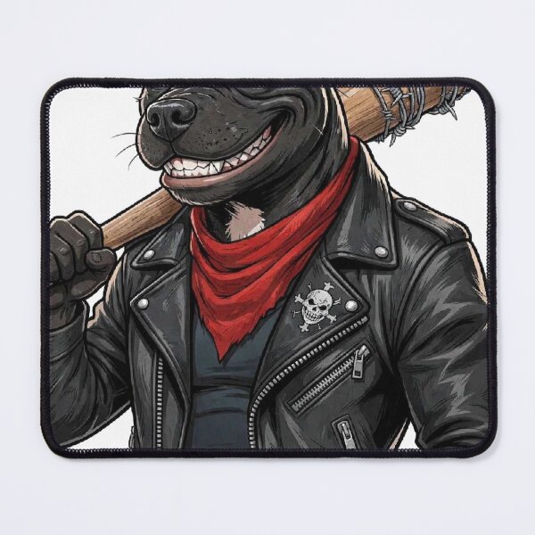 Item preview, Negan Bully - Badass Biker Pitbull with Barbed Wire Bat designed and sold by OneShot Labs.