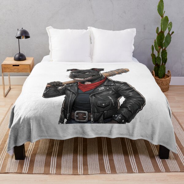 Item preview, Negan Bully - Badass Biker Pitbull with Barbed Wire Bat designed and sold by OneShot Labs.