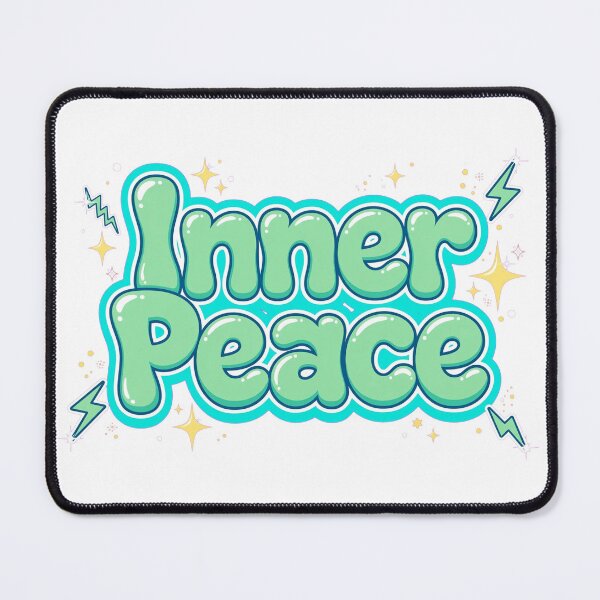 Item preview, Inner Peace Mint Green Turquoise Lightning Retro Typography Quote designed and sold by AuraVibesArts .
