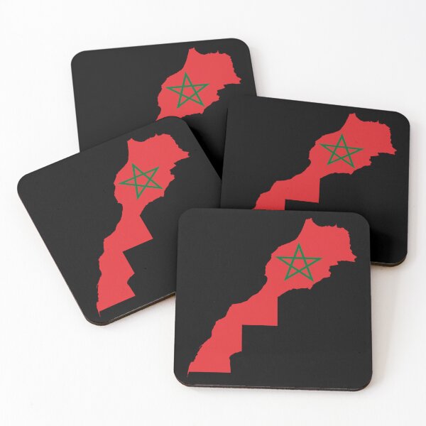 Item preview, Flag Map of Morocco designed and sold by DreamBrushy.
