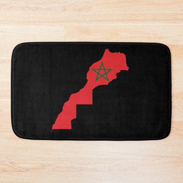 Item preview, Flag Map of Morocco designed and sold by DreamBrushy.