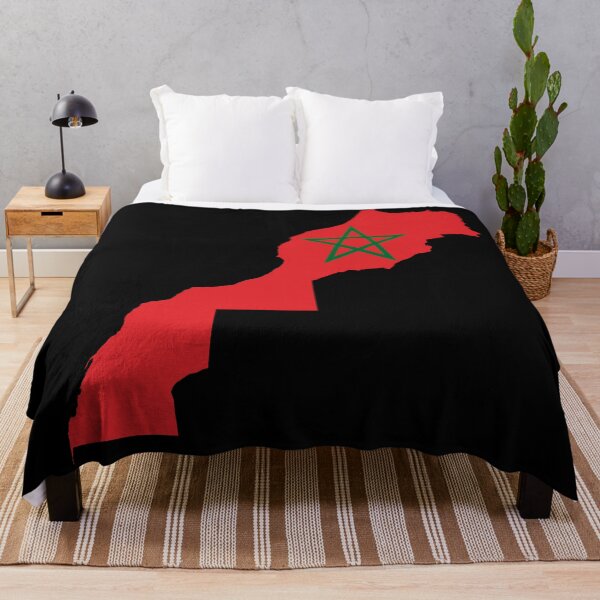 Item preview, Flag Map of Morocco designed and sold by DreamBrushy.