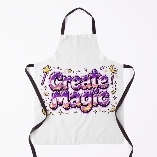 Item preview, Create Magic Cosmic Purple Gold Magic Wand Moon Retro Quote designed and sold by AuraVibesArts .