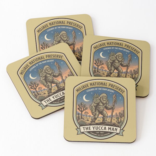 Item preview, Yucca Man - Vintage Mojave Desert Cryptid National Park Badge designed and sold by ElNiro.