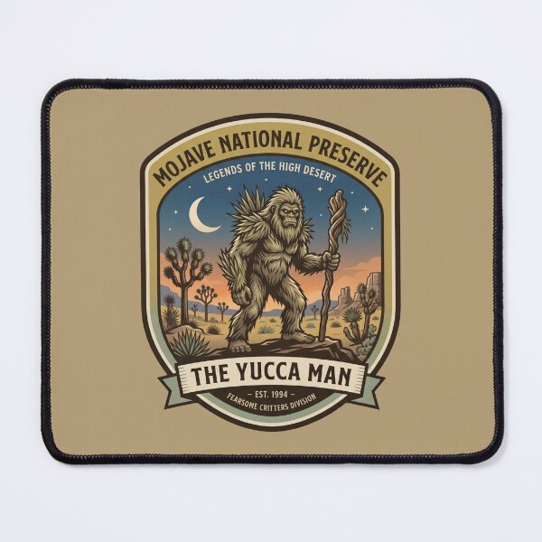 Item preview, Yucca Man - Vintage Mojave Desert Cryptid National Park Badge designed and sold by ElNiro.