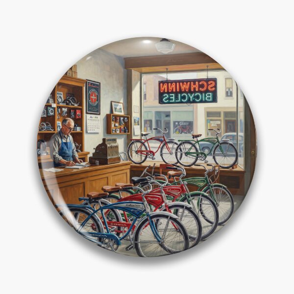 Item preview, Vintage Schwinn Bicycle Shop designed and sold by Home Decor Art.