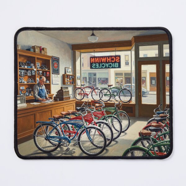Item preview, Vintage Schwinn Bicycle Shop designed and sold by Home Decor Art.