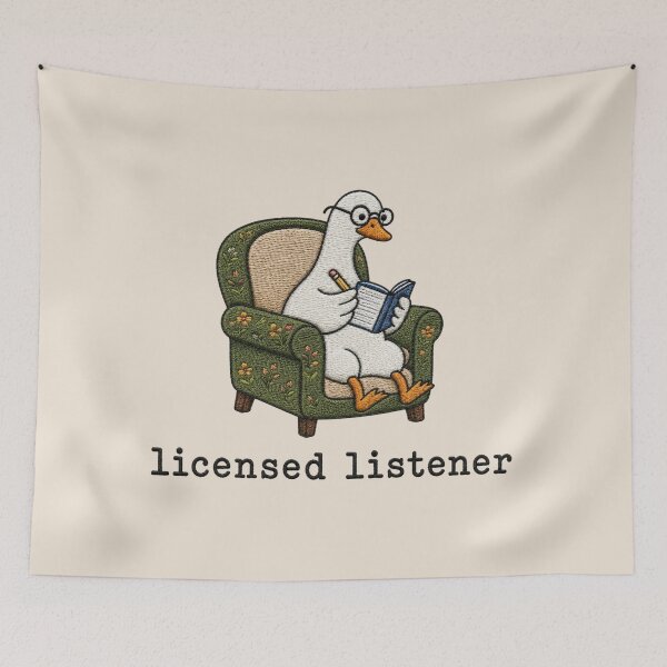 Item preview, Licensed Listener Goose, Funny Therapist Duck, Mental Health Humor, Counselor, Therapy designed and sold by Quiajia.
