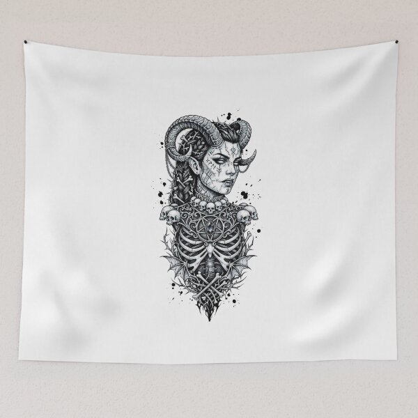 Item preview, Horned Demon Woman designed and sold by Mystic & Celestial Art.