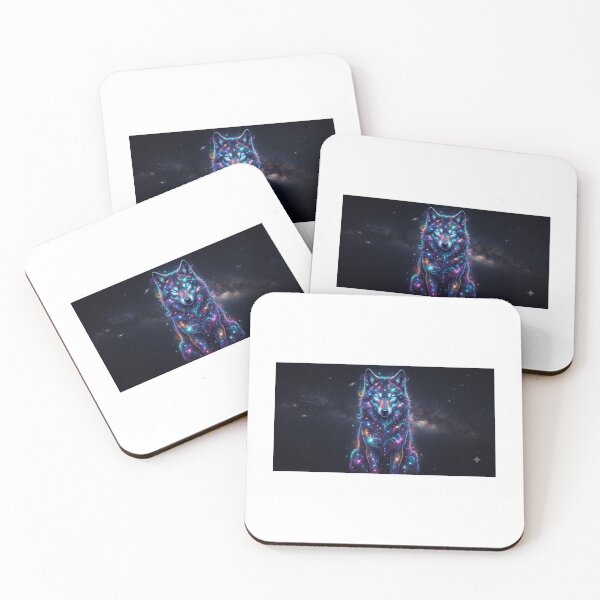 Item preview, Cosmic Wolf Glowing Galaxy Print | Premium T-Shirt Design designed and sold by skpcreation.