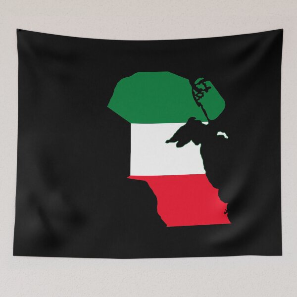 Item preview, Flag Map of Kuwait designed and sold by DreamBrushy.