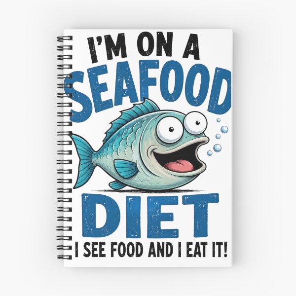 Item preview, Funny Seafood Diet Fish – I See Food and I Eat It designed and sold by GoofyPrintsShop.