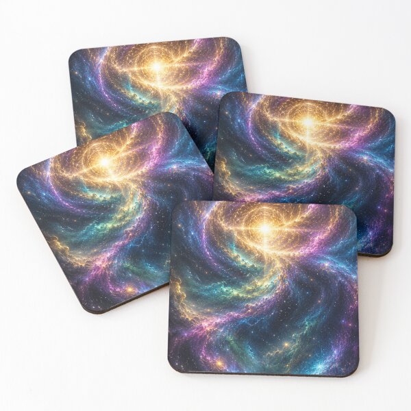 Item preview, Gold Convergence Celestial Nebula Wall Art designed and sold by OandSDesigns23.