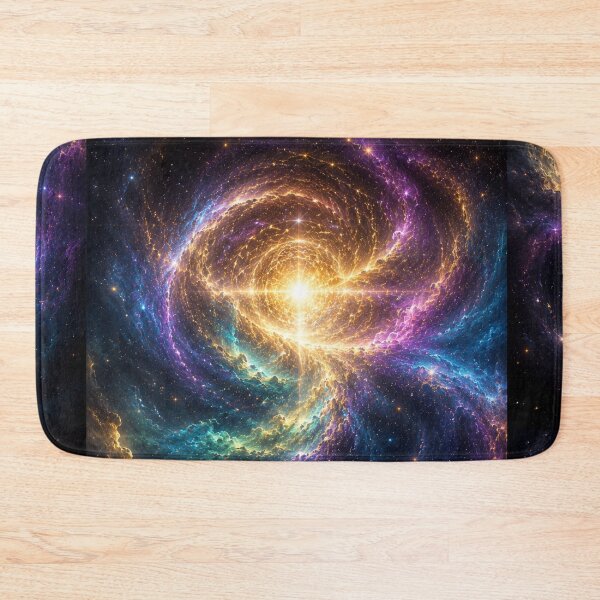 Item preview, Gold Convergence Celestial Nebula Wall Art designed and sold by OandSDesigns23.
