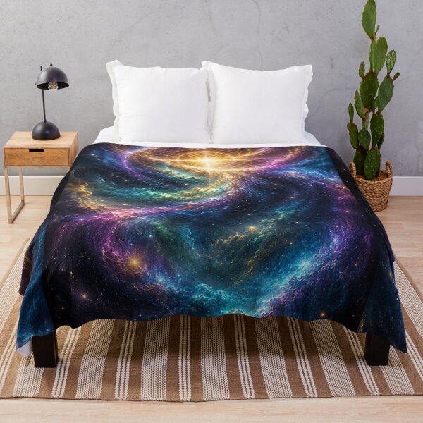 Item preview, Gold Convergence Celestial Nebula Wall Art designed and sold by OandSDesigns23.