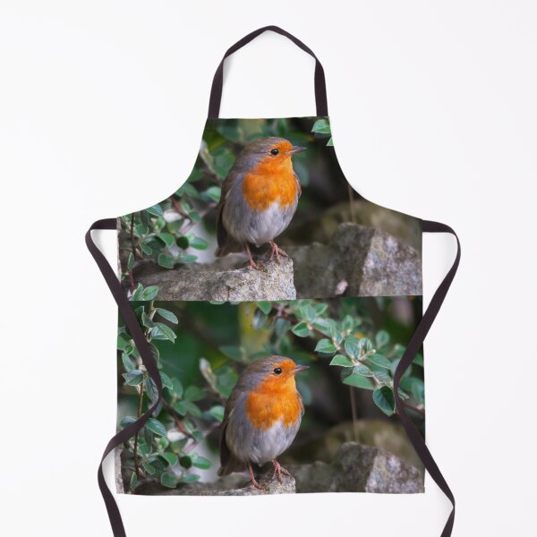 Item preview, European Robin Perched Among Green Leaves designed and sold by Shanguai.
