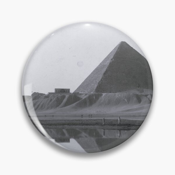 Item preview, Water reflection, Egyptian pyramids on the River Nile, Giza, Egypt black and white photograph art print  designed and sold by Astrid Arkhangelsky.