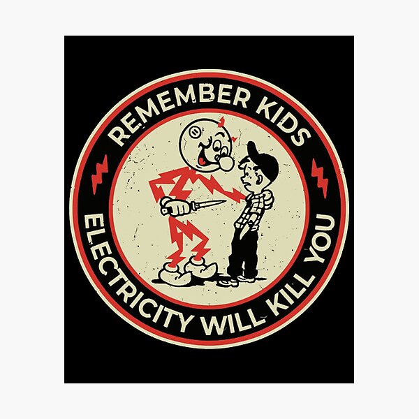 Item preview, Vintage Electricity Will Kill You Kids designed and sold by Morresia.