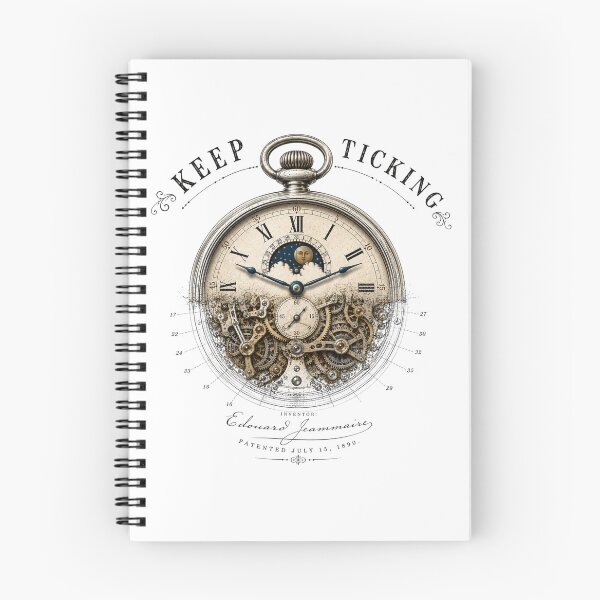 Item preview, Keep Ticking – Vintage Pocket Watch Patent Art designed and sold by thepatentstudio.